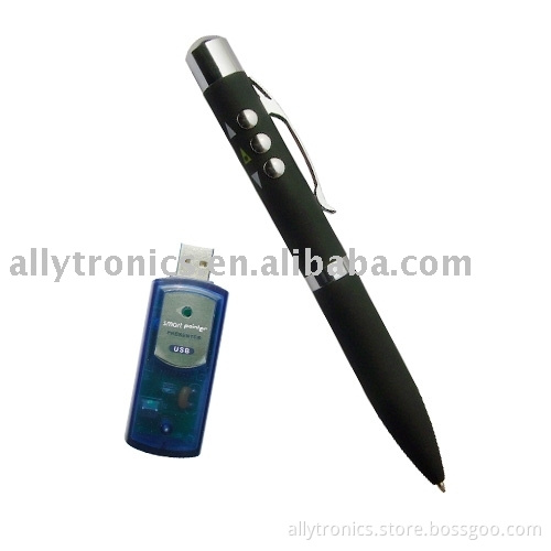 Remote Control-4 in 1 Laser pointer, laser presenter, USB stick and writing pen